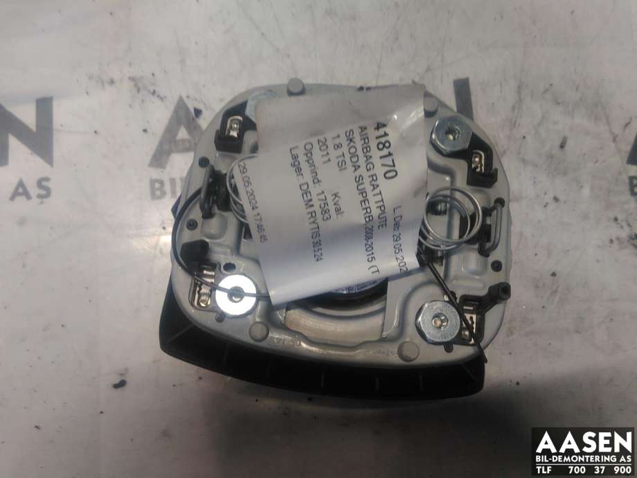 Airbag rattpute til Škoda Superb, 2008-2015 (Type II) (1Z0 880 201 AK)