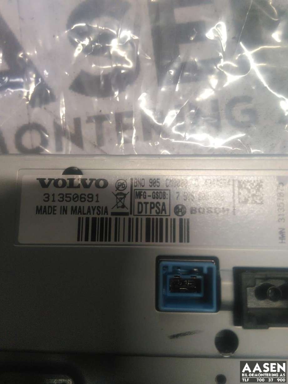 Bilstereo navigasjon skjerm til Volvo V60 2010-2013 (Type I, Fase 1)  