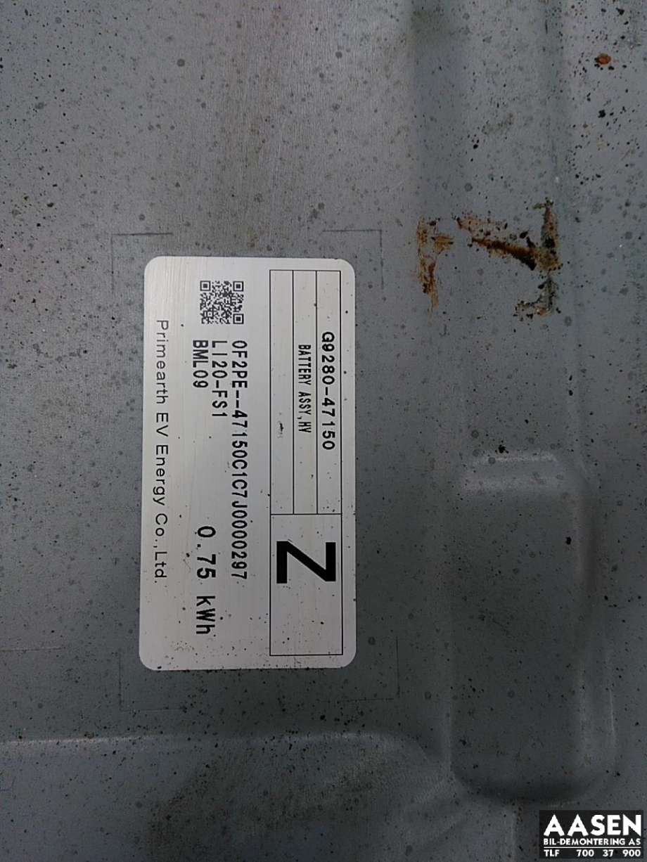 Batteripakke hybrid til Toyota Corolla, 2019-->>  (G9510-47121)
