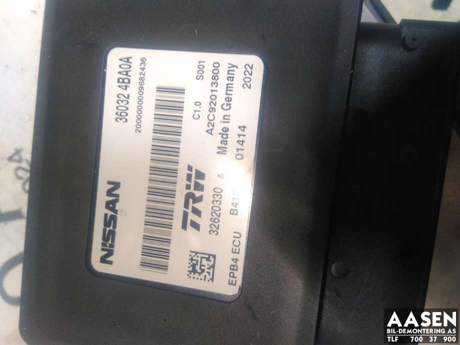 Styreenhet elektrisk parkbrems (EPB - Electric Parking Brake) til Nissan Qashqai 2014-2021 (Type II)  (360324BA0A|)