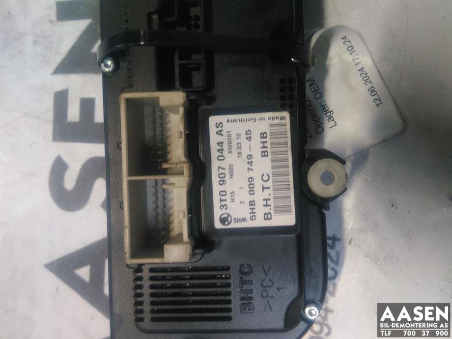 Varmeapparat betjening til Škoda Yeti 2009-2013 (Fase 1)  (3T0 907 044 AS|)