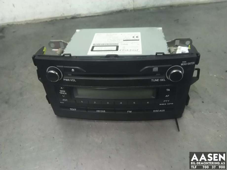 Bilstereo til Toyota Auris, 2010-2012 (Type I, Fase 2)  (8612002F50)