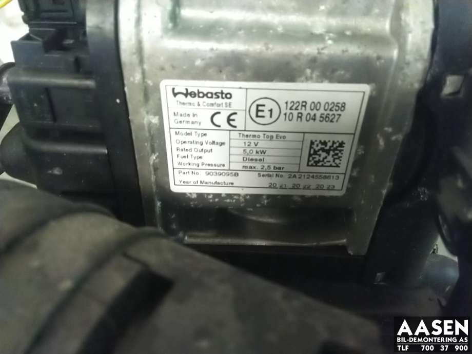 Dieselvarmer til Fiat Ducato 2014-->> (WEBASTO|00468574240|)