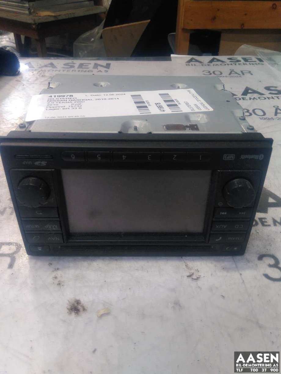 Bilstereo til Nissan Qashqai, 2010-2014 (Type I, Fase 2)  