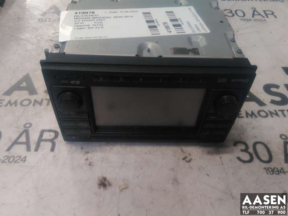 Bilstereo til Nissan Qashqai 2010-2014 (Type I, Fase 2)  