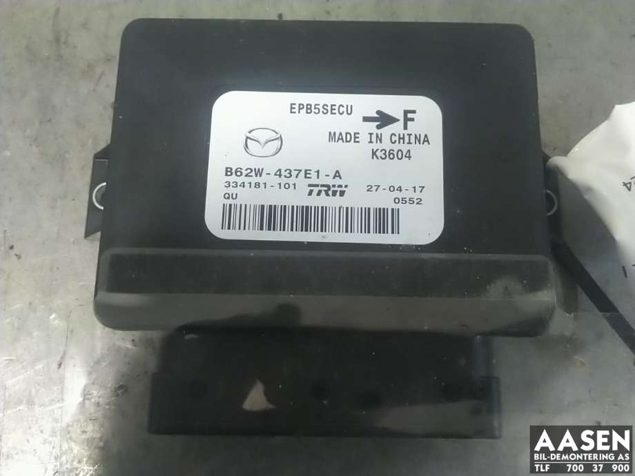 Styreenhet elektrisk parkbrems (EPB - Electric Parking Brake) til Mazda 3 2016-2019 (Type III, Fase 2) (B62W-437E1-A|)