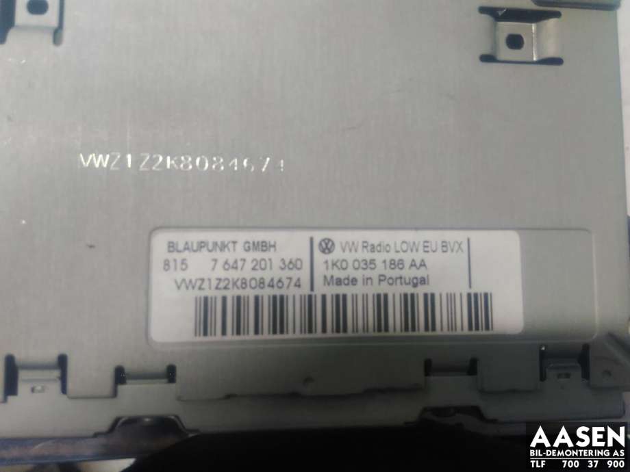 Bilstereo til VW Passat 2005-2010 (B6) (B6) (1K0035186AA|)