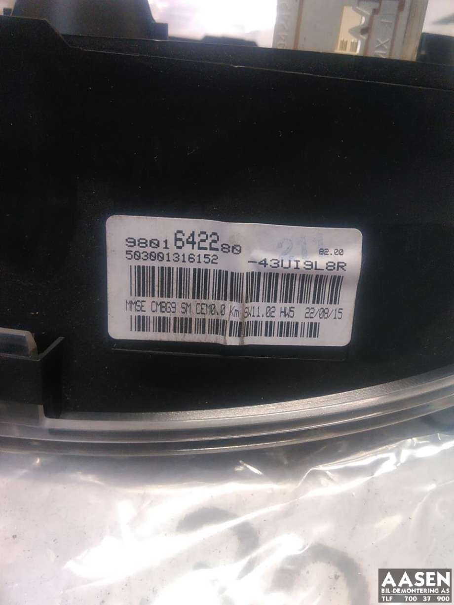 Instrumentpanel til Peugeot Expert 2007-2016 (Type II)  