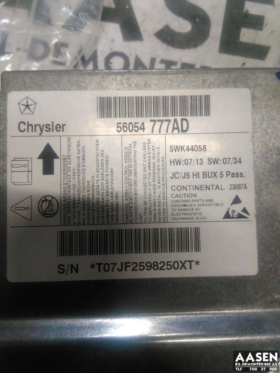 Airbag elektronikk til Dodge Journey 2008-2010  (56054777AD|)