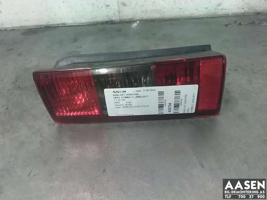 Baklykt venstre til Opel Combo C, 2002-2011