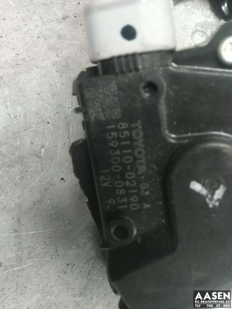 Viskermotor frontrute komplett m/overføring til Toyota Auris 2007-2010 (Type I, Fase 1)  