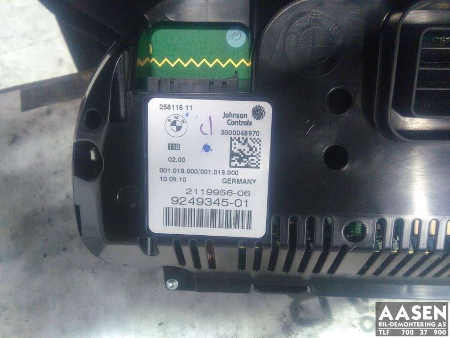 Instrumentpanel til BMW X3 2010-2017 (F25) (F25) (62 10 9 358 981|)