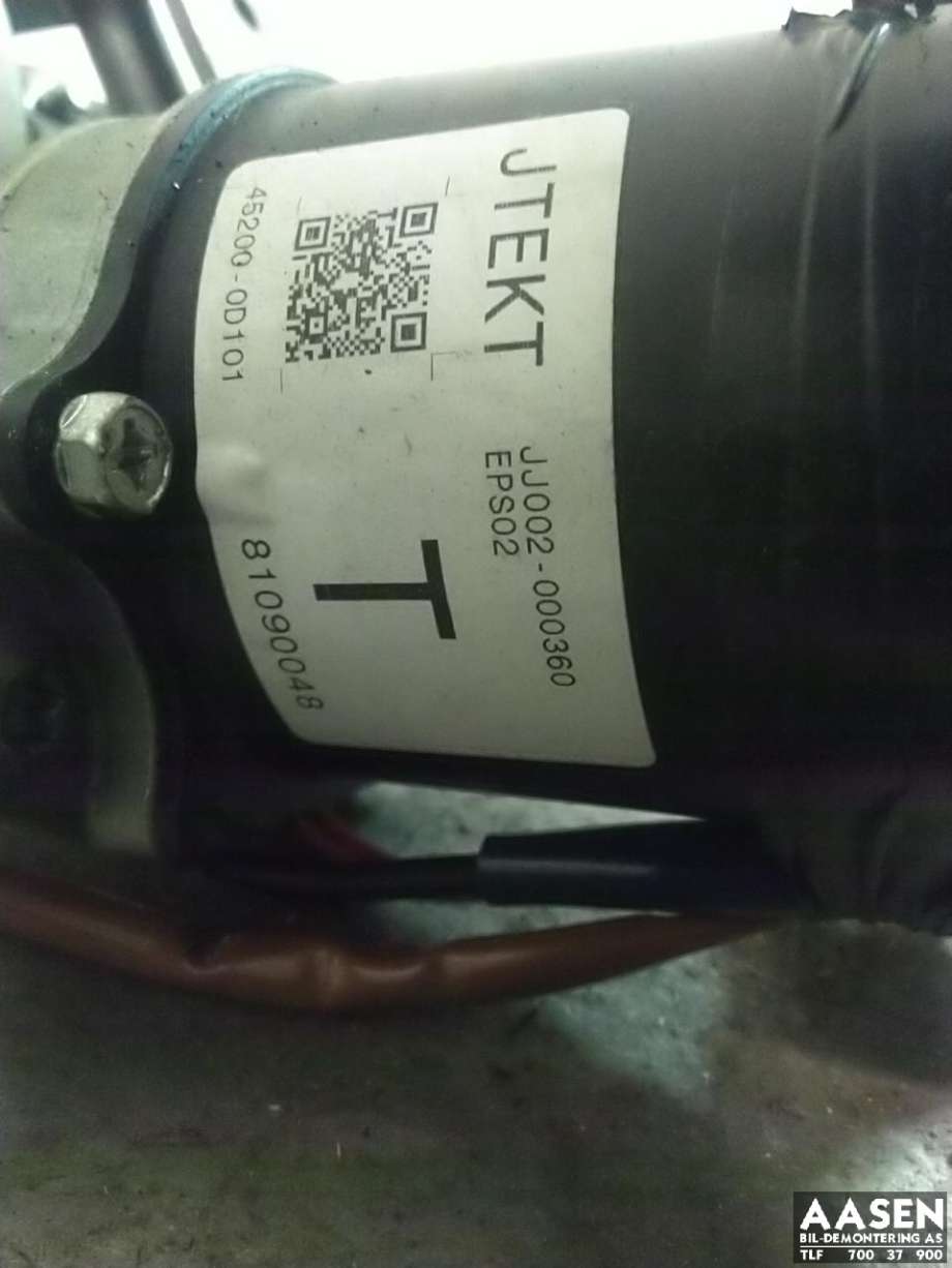 Rattaksel elektrisk servo til Toyota Yaris 2006-2009 (Type II, Fase 1)