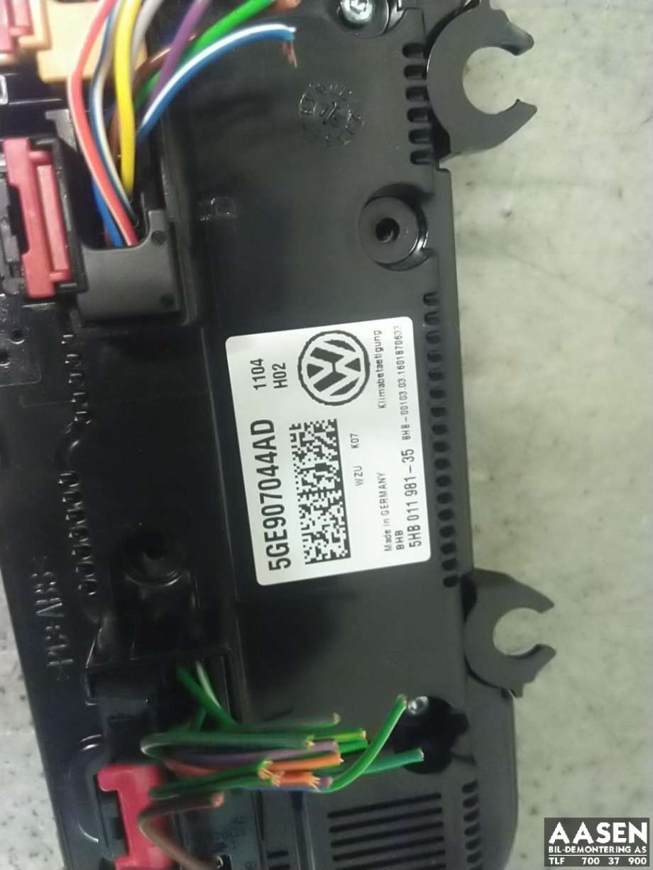 Varmeapparat betjening til VW Golf VII 2012-2017 (Fase 1) (5GE 907 044 AD|)