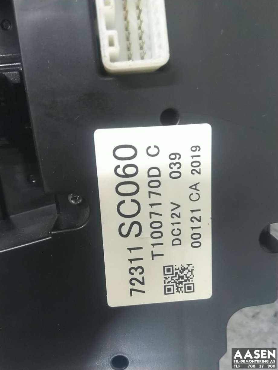 Varmeapparat betjening til Subaru Forester 2008-2013 (Type III)  (72311SC060|)