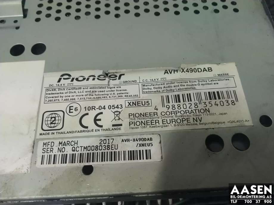 Bilstereo til Toyota Land Cruiser 120 2002-2009  (PIONEER|)