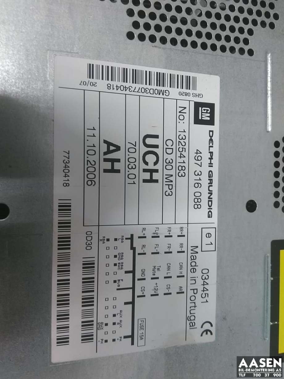 Bilstereo til Opel Corsa D 2006-2014