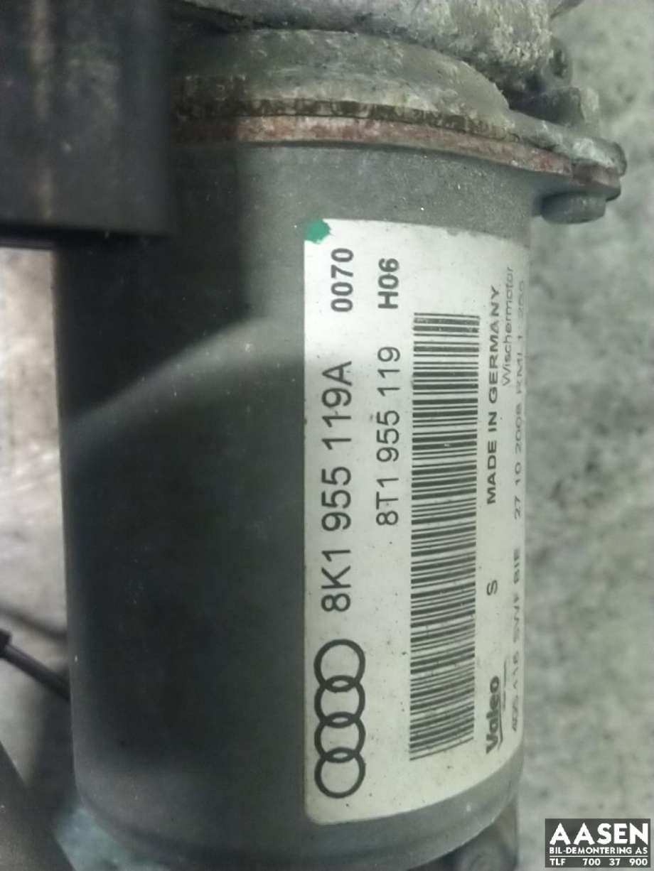 Viskermotor frontrute komplett m/overføring til Audi A4 2007-2014 (Type IV) (B8) (B8) (8K1 955 023 C|8K1 955 023 E|)