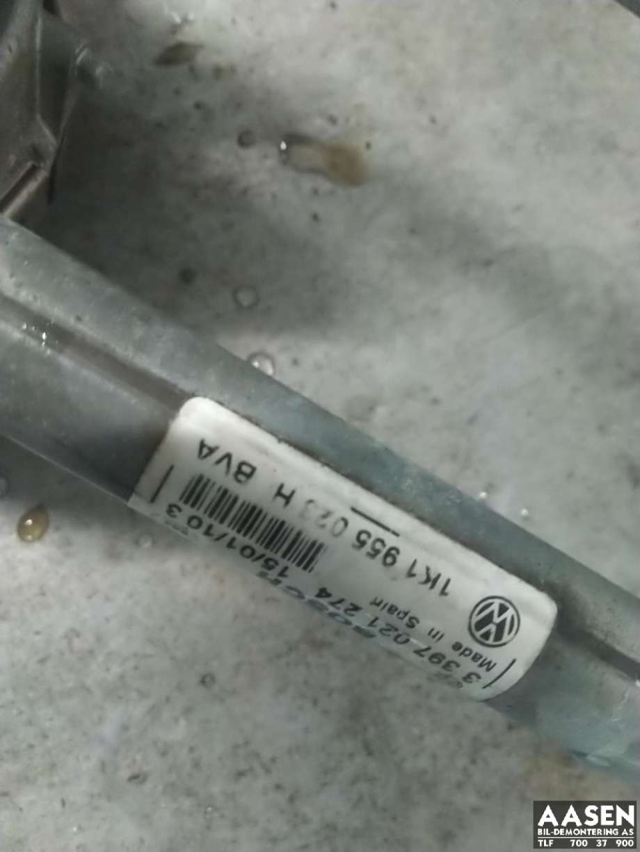 Viskermotor frontrute komplett m/overføring til VW Golf VI 2008-2012  (1K1 955 601 A|1Q1 955 119 B|)
