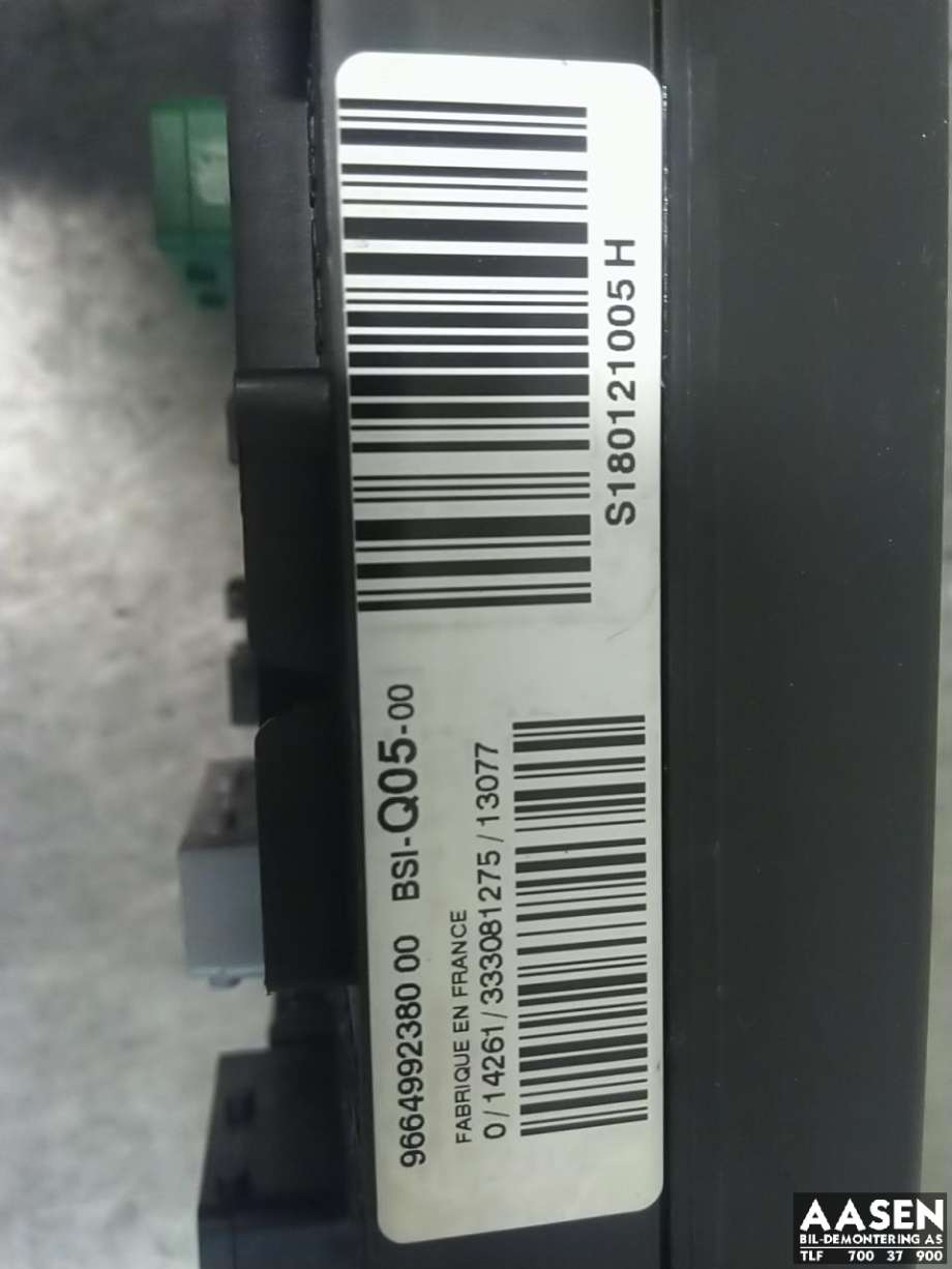 Sikringsboks til Peugeot 508 2011-2014 (Type I, Fase 1) (9664992380|)