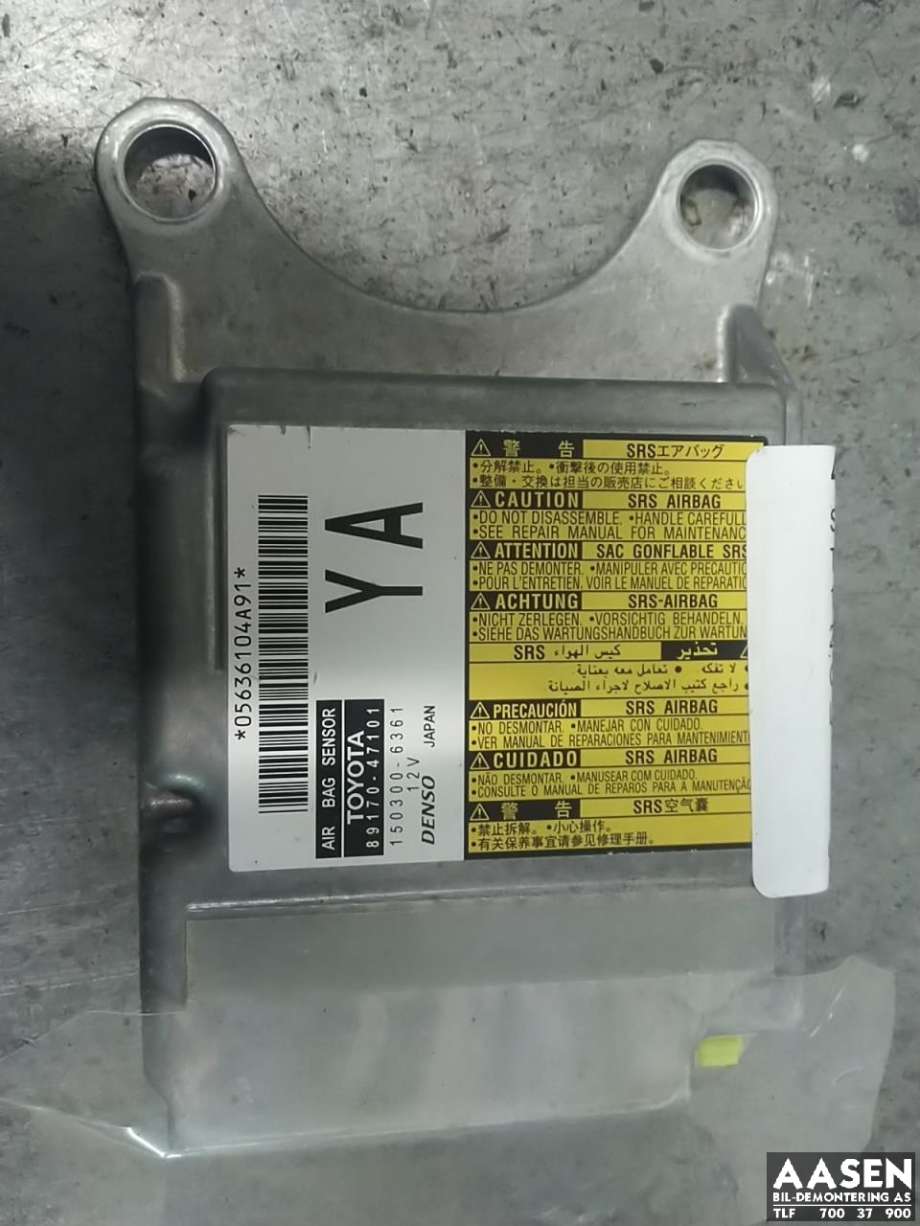 Airbag elektronikk til Toyota Prius 2009-2016 (Type III) (COMBI) (COMBI) (8917047101|)