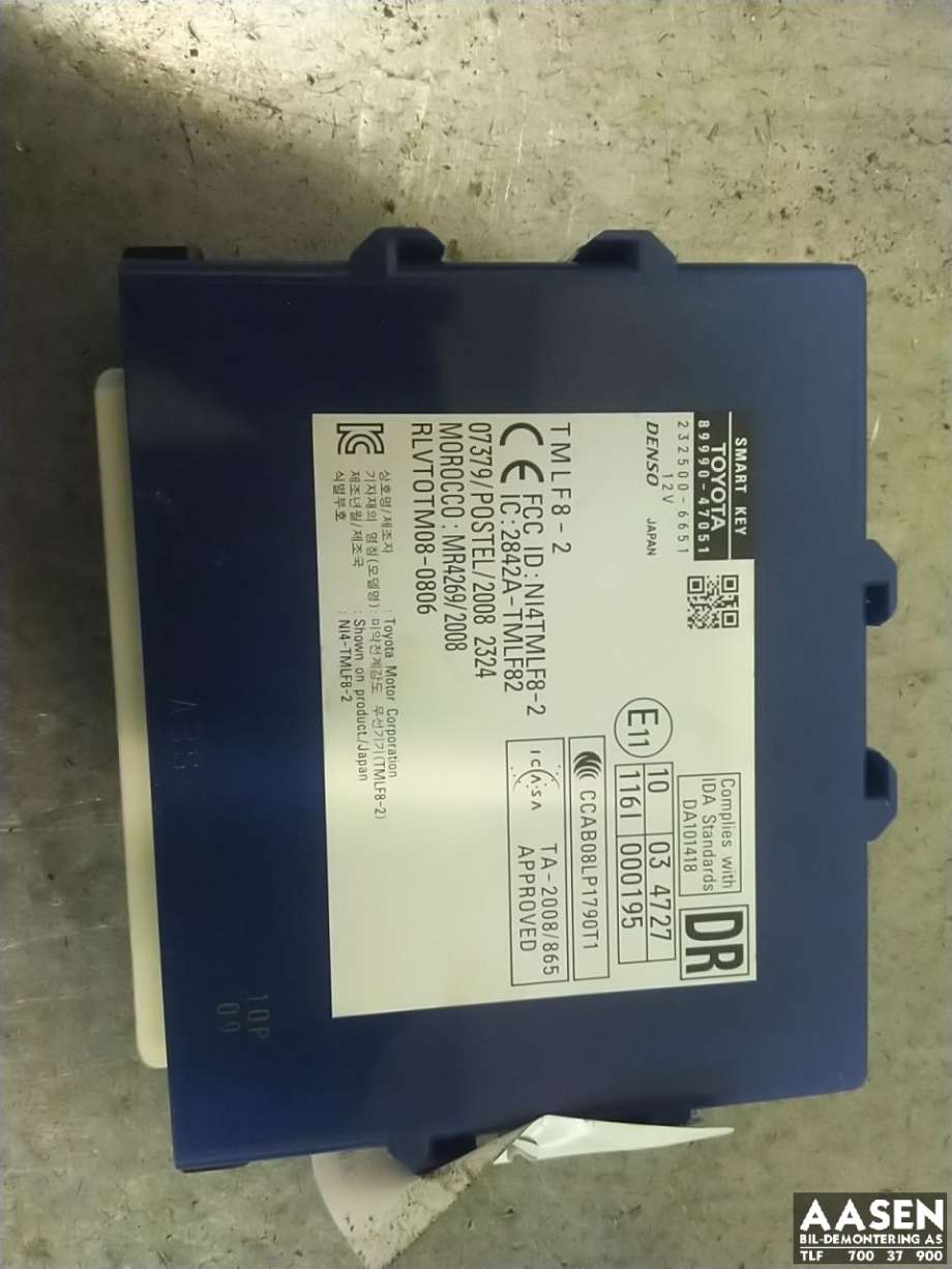 Styreenhet nøkkelfri/keyless til Toyota Prius 2009-2016 (Type III) (COMBI) (COMBI) (89990-47051|8999047051|)
