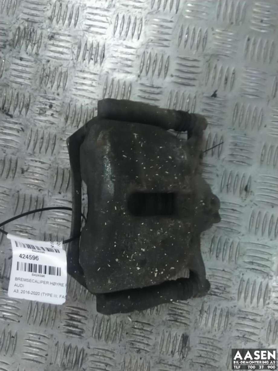 Bremsecaliper høyre foran til Audi A3, 2016-2020 (Type III, Fase 2)  (8V0 615 124 A)