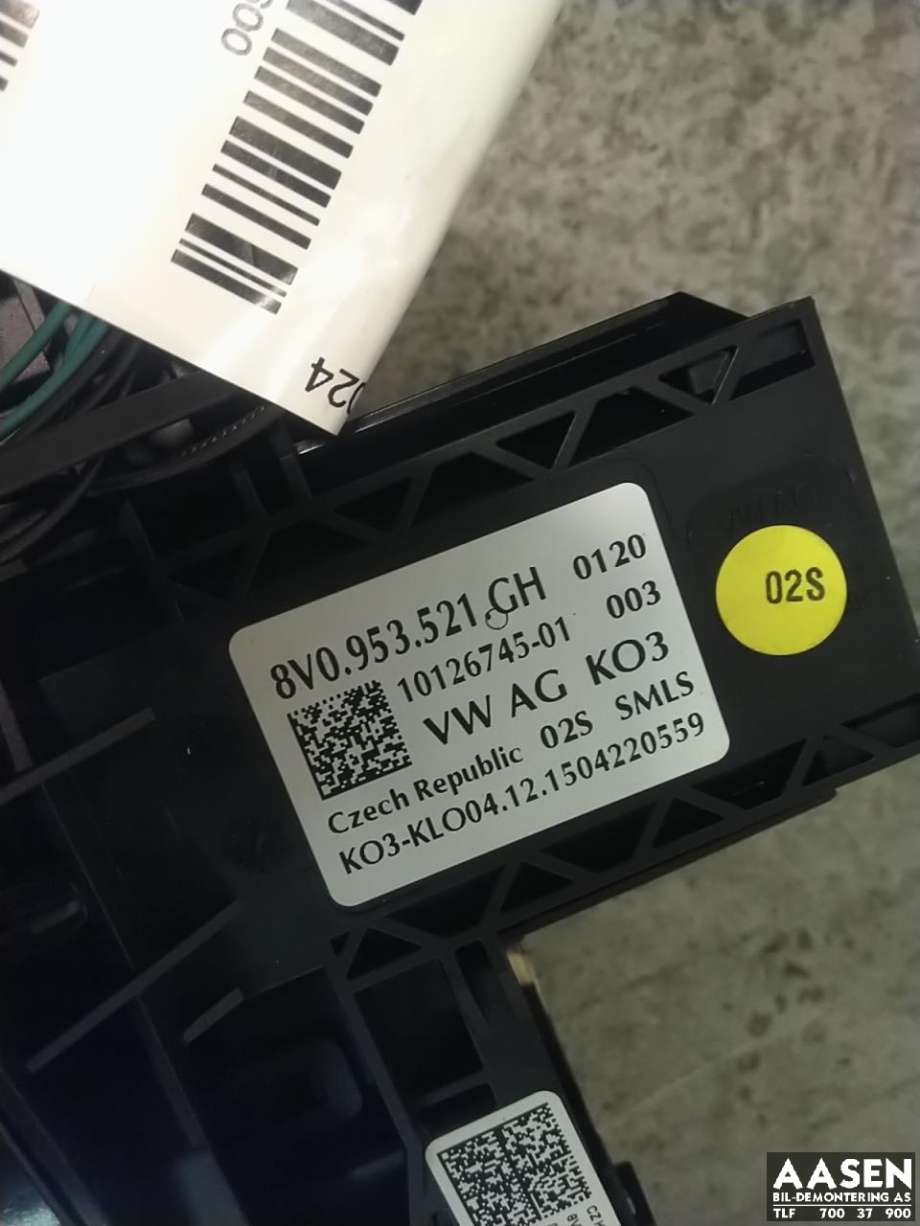 Bryter combi til Audi A3 2016-2020 (Type III, Fase 2)  (8V0 953 502 P|)