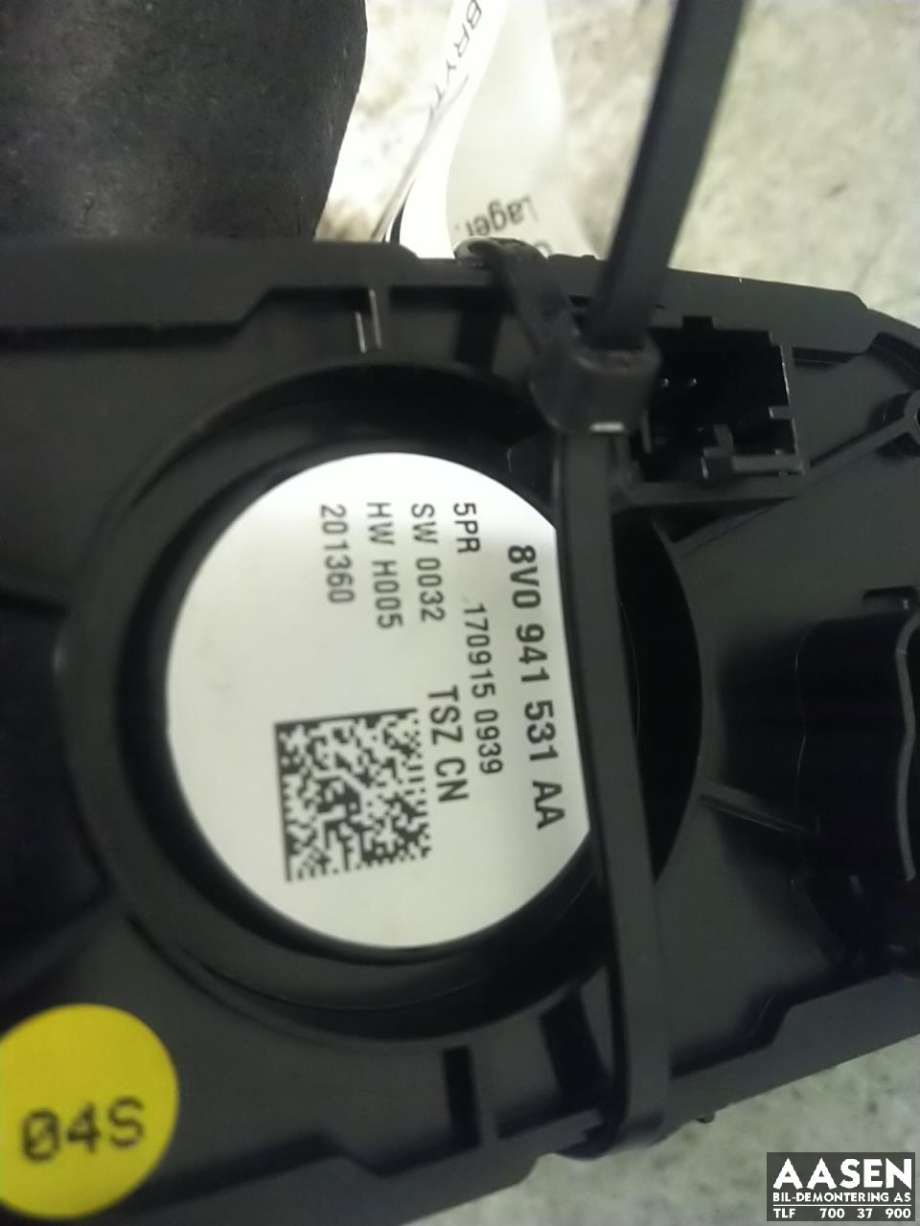 Bryter lys til Audi A3 2016-2020 (Type III, Fase 2)  (8V0 941 531 AA|)