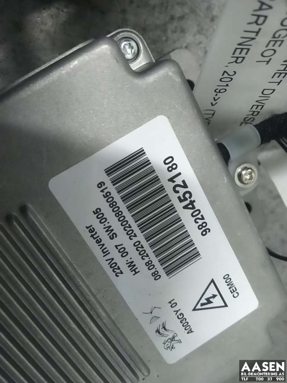 Inverter hybrid til Peugeot Partner 2019-->> (Type III) (9820452180|)