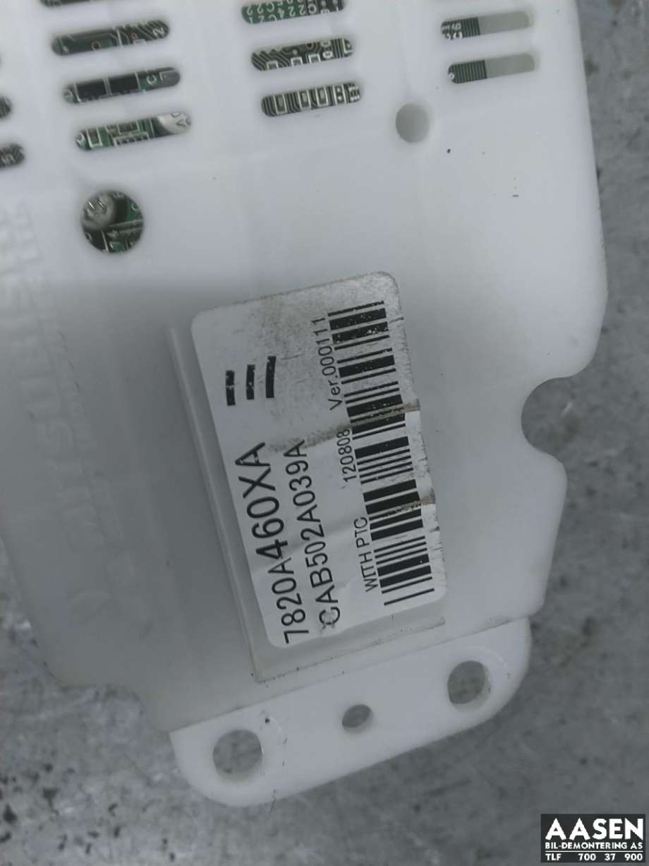 Varmeapparat betjening til Mitsubishi Outlander 2012-2015 (Type III, Fase 1)  (7820A460XA|)
