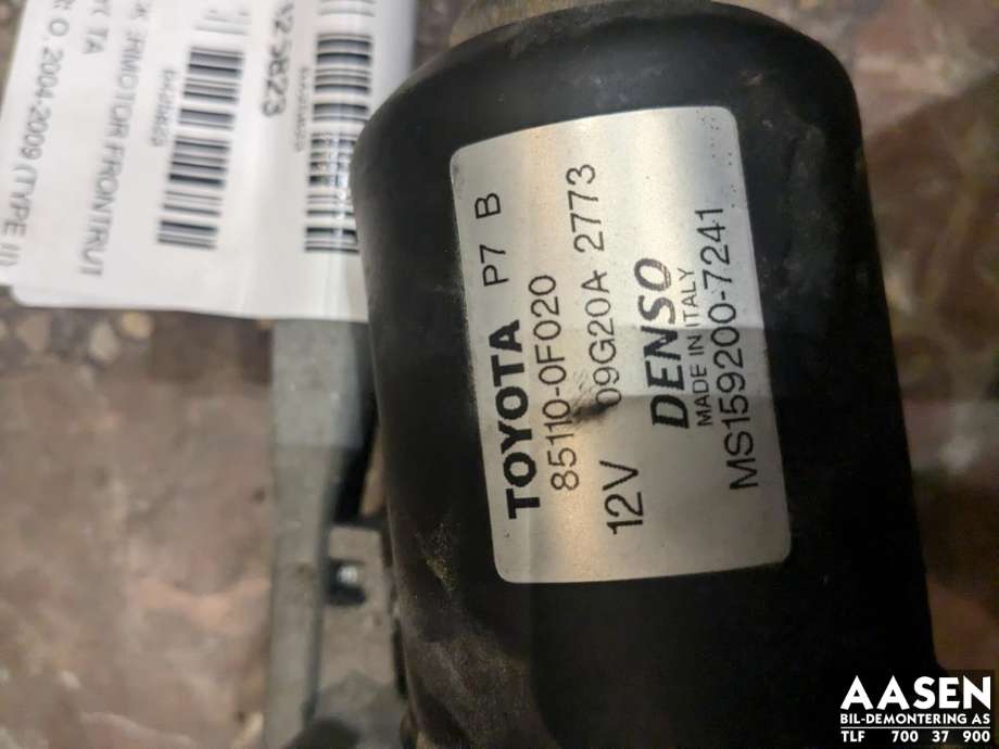 Viskermotor frontrute komplett m/overføring til Toyota Verso 2004-2009 (Type II)  (851500F020|851100F020|)