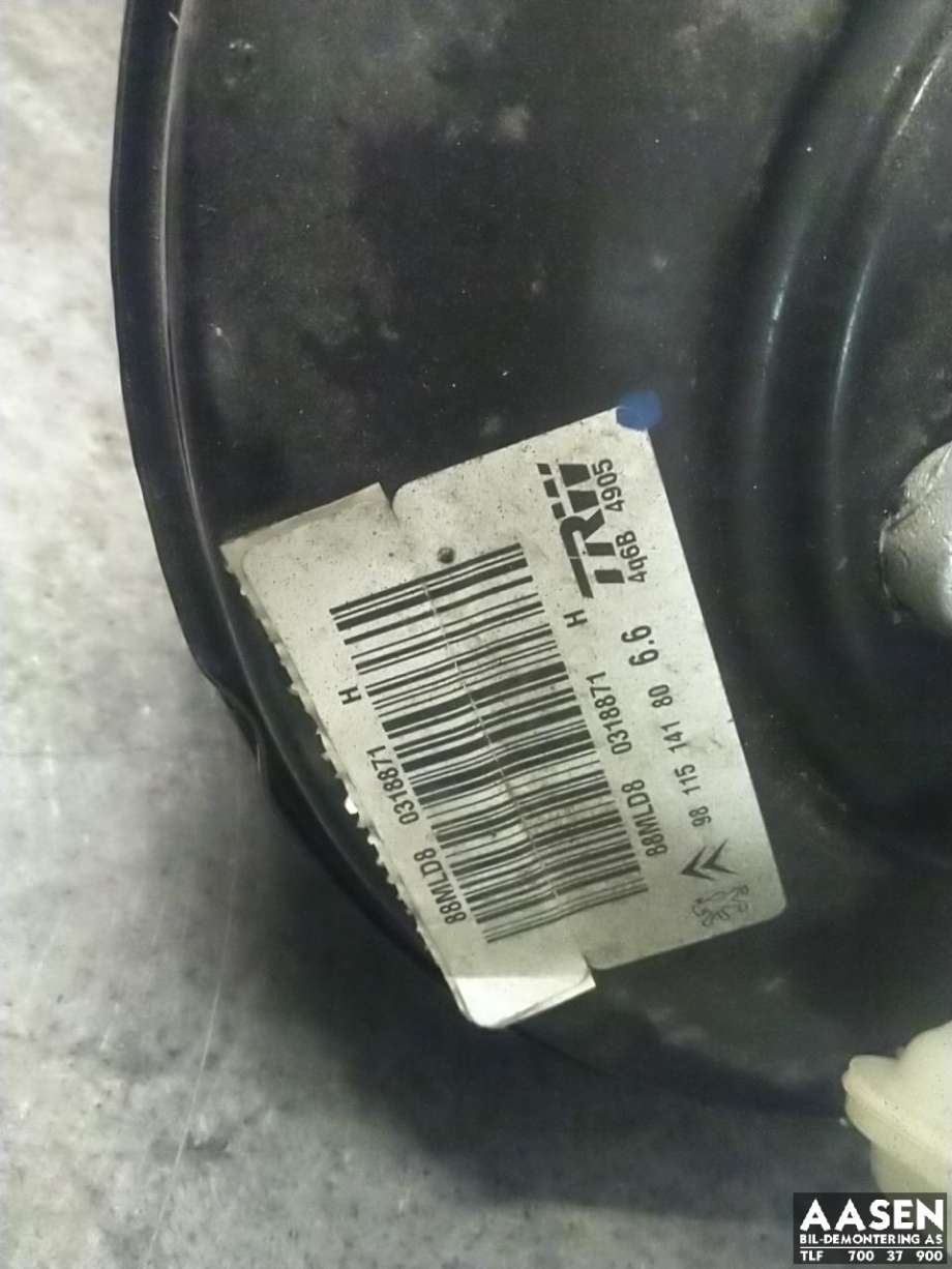 Bremsekraft-forsterker til Peugeot 208 2012-2019 (Type I) (16 098 956 80|)