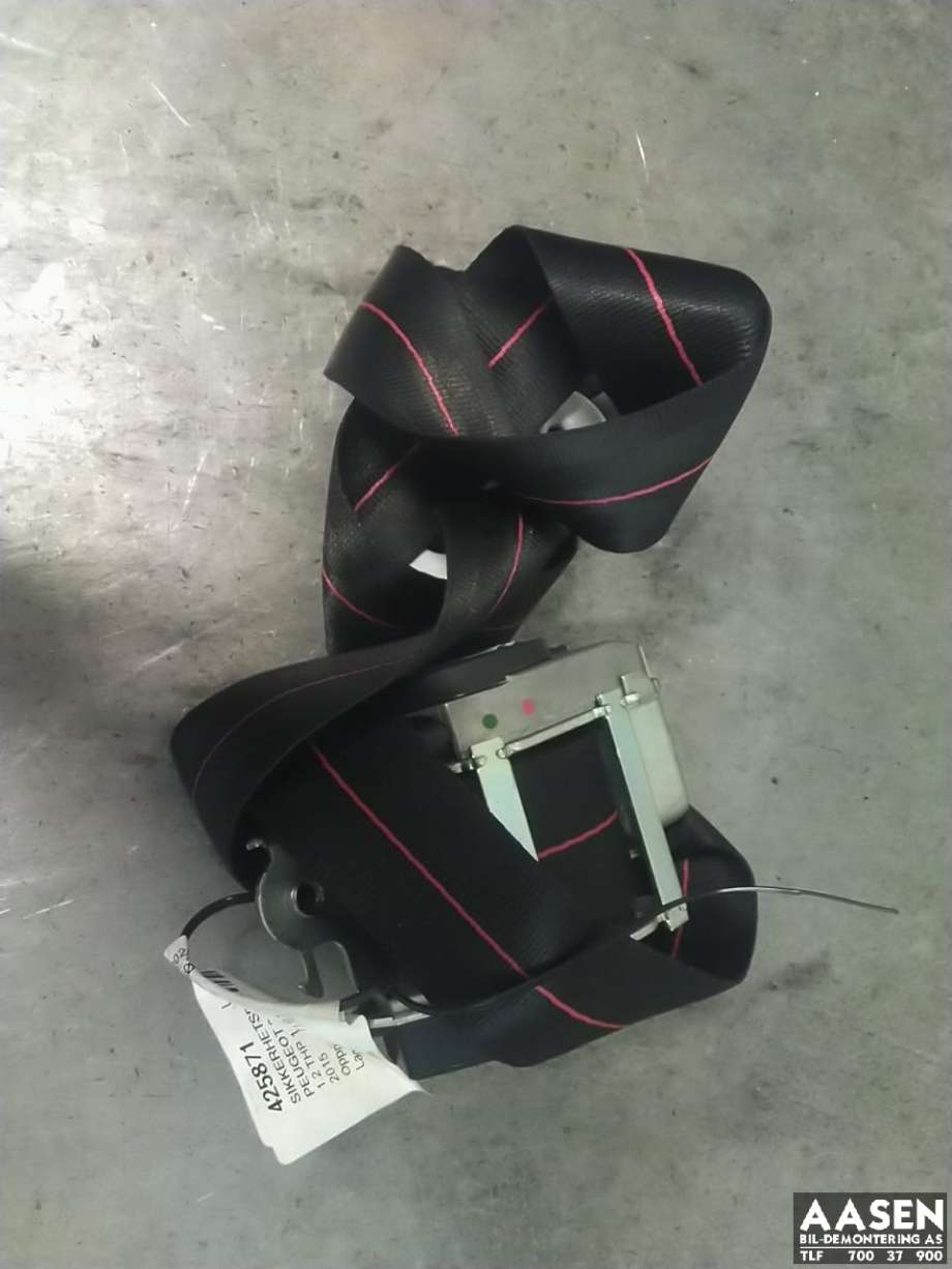 Sikkerhetsbelte foran høyre til Peugeot 208, 2012-2019 (Type I) (98 063 151 XJ)