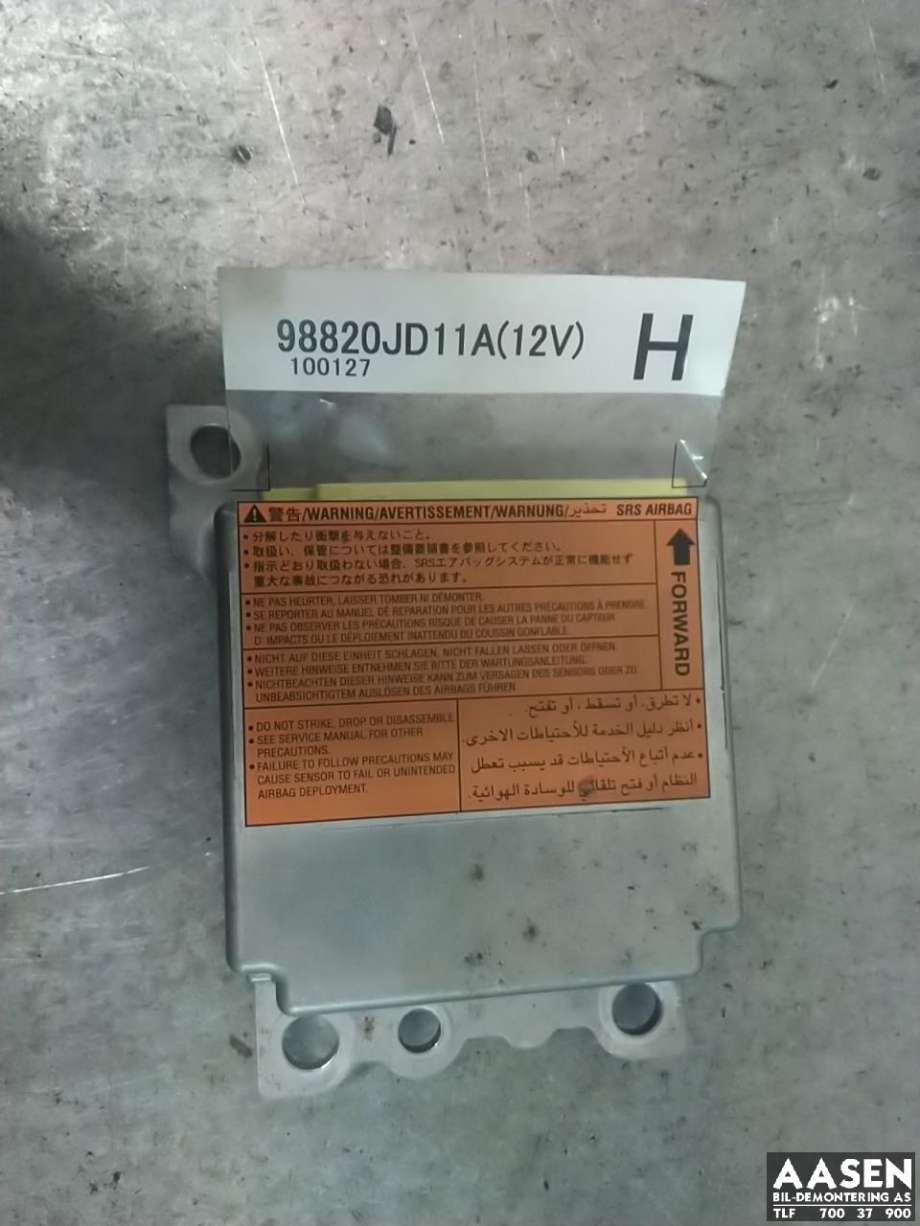 Airbag elektronikk til Nissan Qashqai, 2010-2014 (Type I, Fase 2)  (98820JD11A)