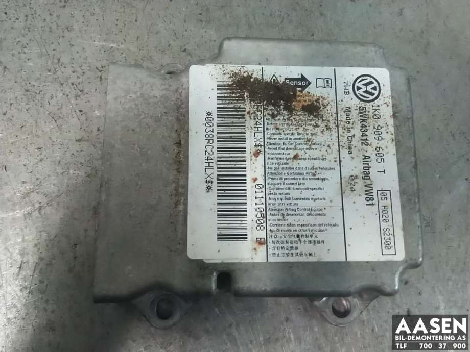 Airbag elektronikk til Škoda Octavia 2009-2013 (Type II, Fase 2) (1K0 909 605 T|)