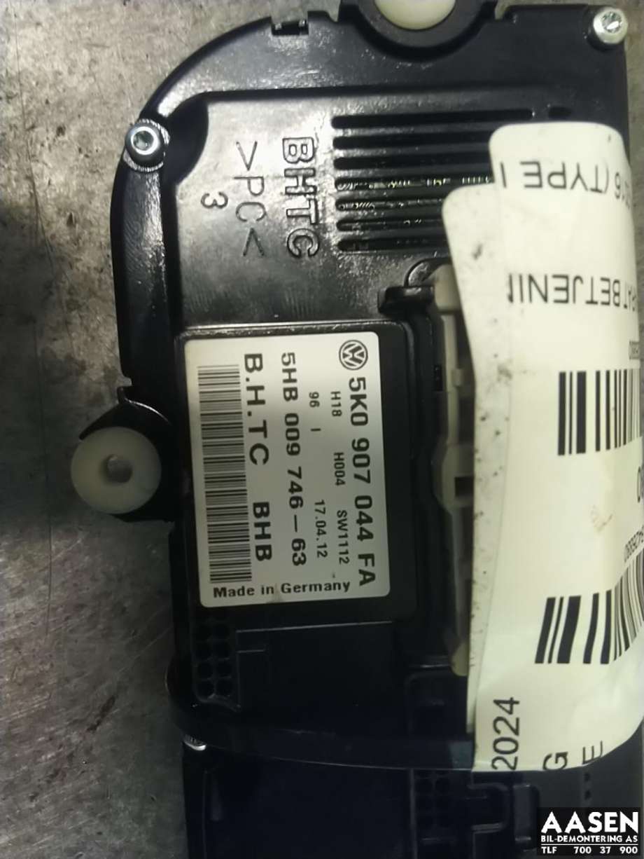 Varmeapparat betjening til VW Tiguan 2011-2016 (Type I, Fase 2) (5K0 907 044 HD|)