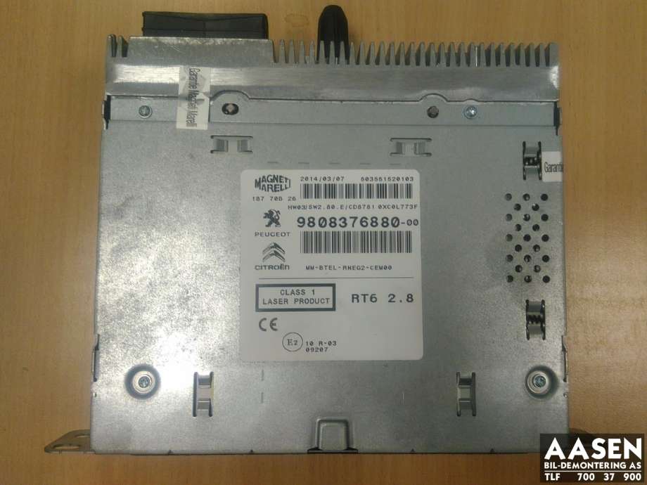 Bilstereo navigasjon spiller til Peugeot 508, 2011-2014 (Type I, Fase 1)  (9808376880-00)