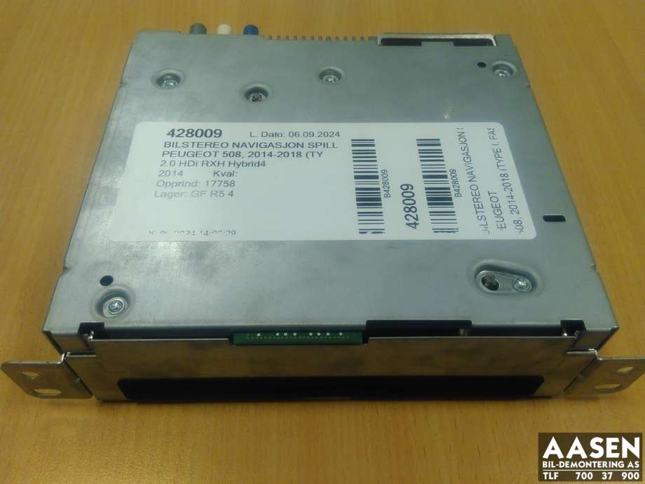 Bilstereo navigasjon spiller til Peugeot 508 2011-2014 (Type I, Fase 1)  (9808376880-00|9808376880|)