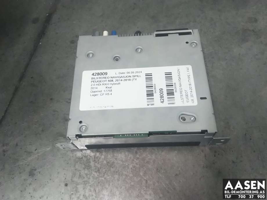 Bilstereo navigasjon spiller til Peugeot 508 2011-2014 (Type I, Fase 1)  (9808376880-00|9808376880|)