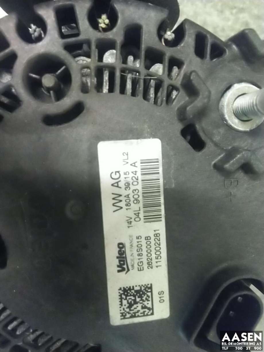 Dynamo diesel til Audi A4 2015-2019 (Type V, Fase 1) (B9) (B9) (04L 903 024 A|04L 903 024 AX|)