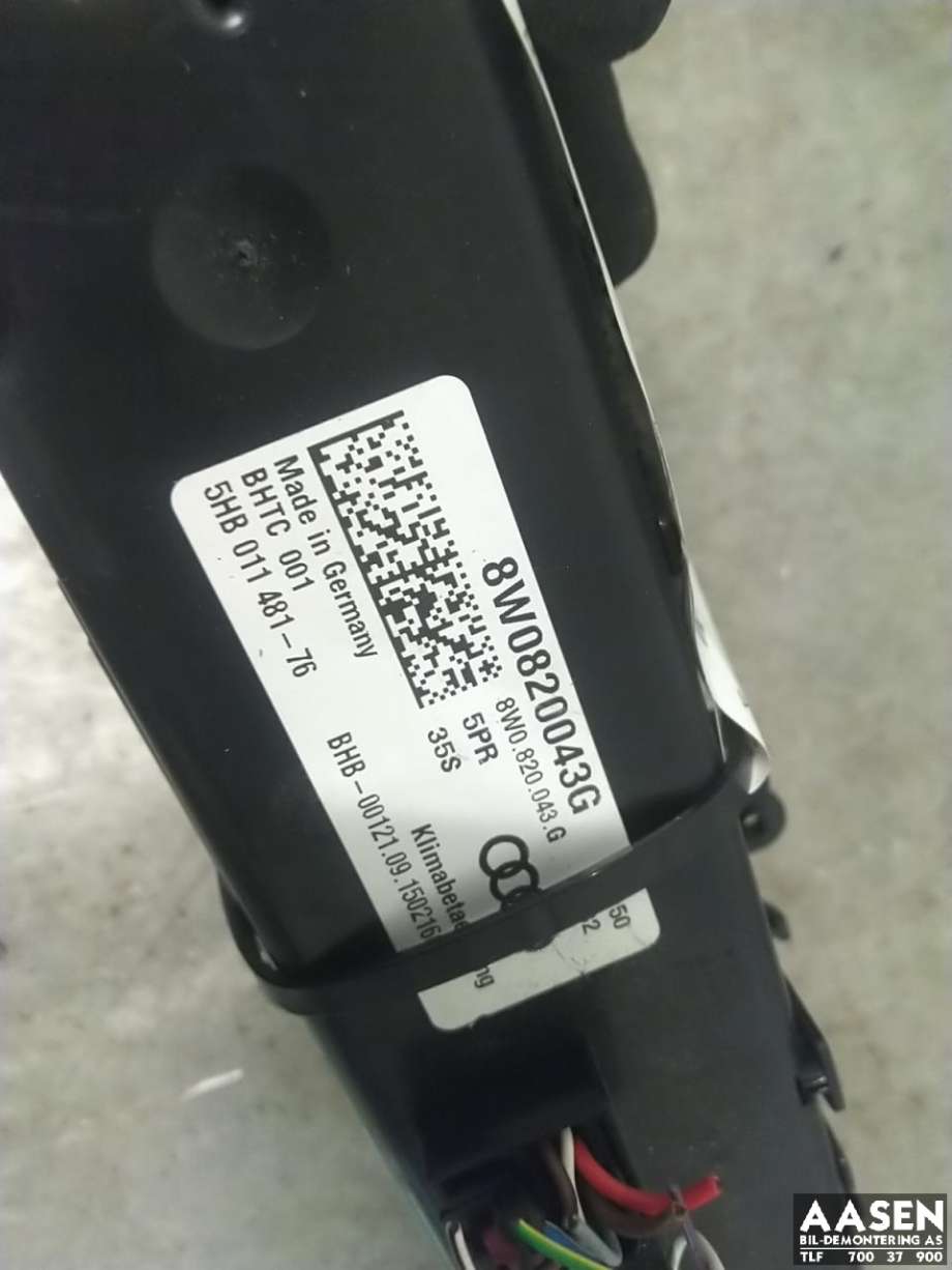 Varmeapparat betjening til Audi A4 2015-2019 (Type V, Fase 1) (B9) (B9) (8W0 820 043 G|)
