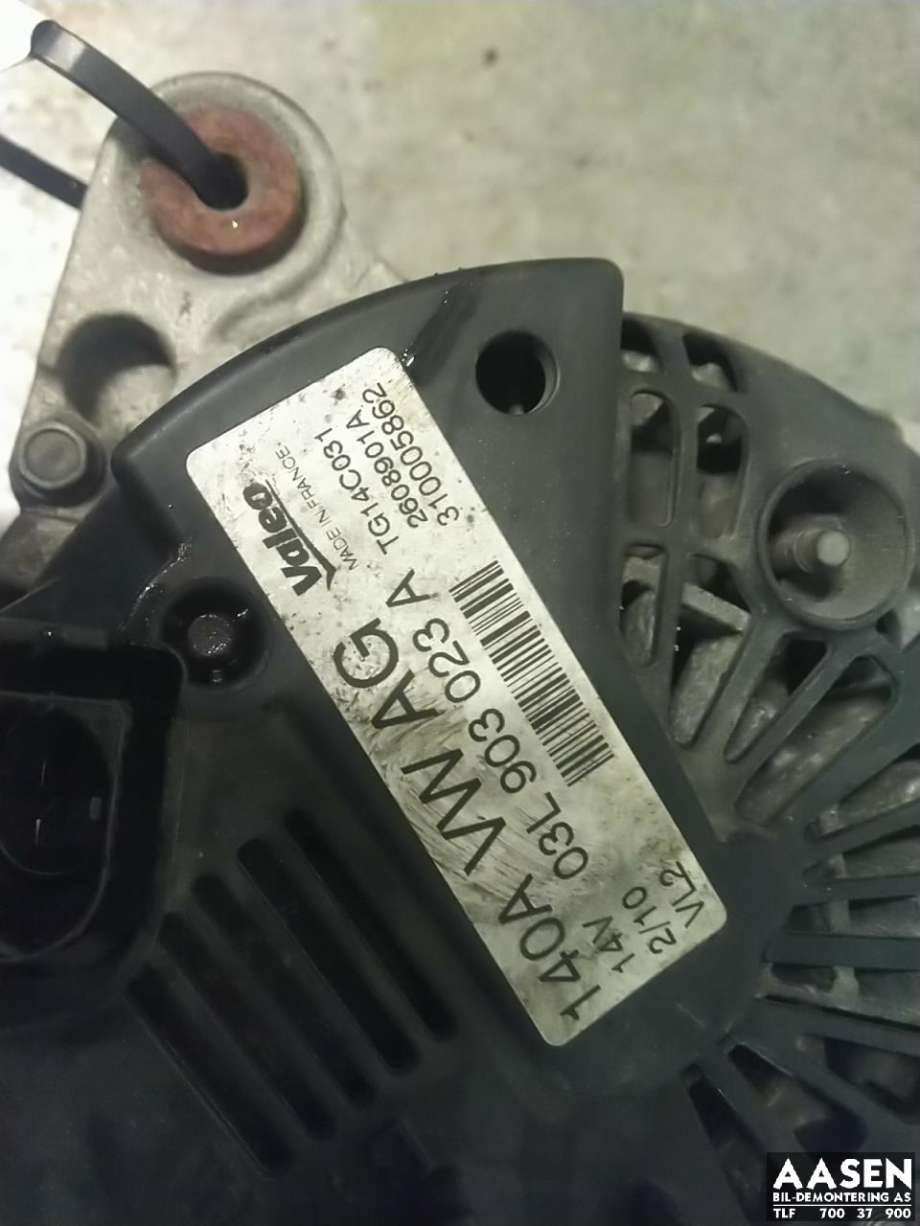 Dynamo diesel til VW Golf VI 2008-2012 (03L 903 023|03L 903 023 X|03L 903 023 AX)
