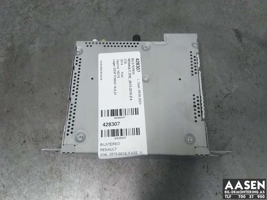 Bilstereo til Renault Zoe 2013-2019 (Fase 1)
