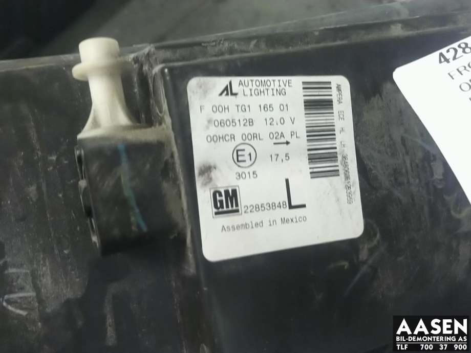Frontlykt venstre xenon til Opel Ampera 2012-2014 (Type I)  (22953212|)