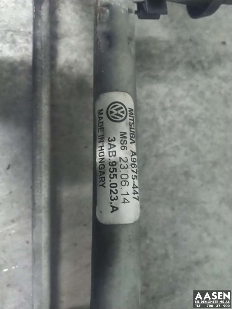 Viskermotor frontrute komplett m/overføring til VW Passat 2011-2015 (B7) (B7) (3AB 955 023 A|)