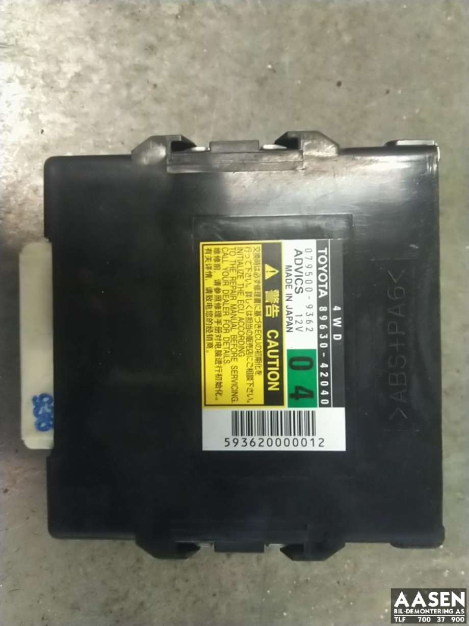Styreenhet diverse til Toyota RAV4, 2009-2013 (Type III, Fase 2)  (89630-42040)