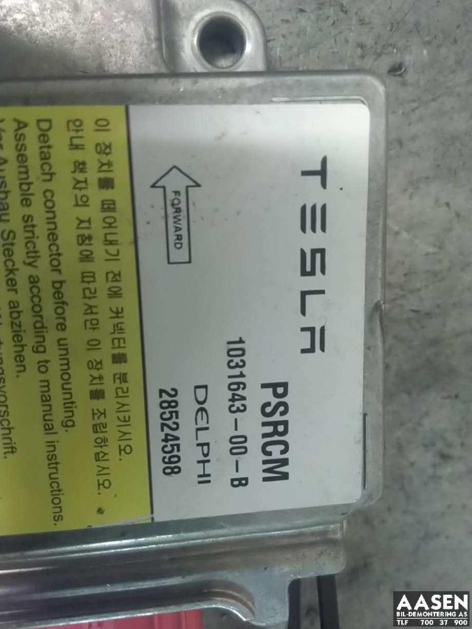 Airbag elektronikk til Tesla Model S 2016-2021 (Fase 2)  (1031643-00-B|)