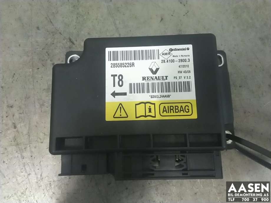 Airbag elektronikk til Renault Megane, 2009-2016 Type III  (285585226R)