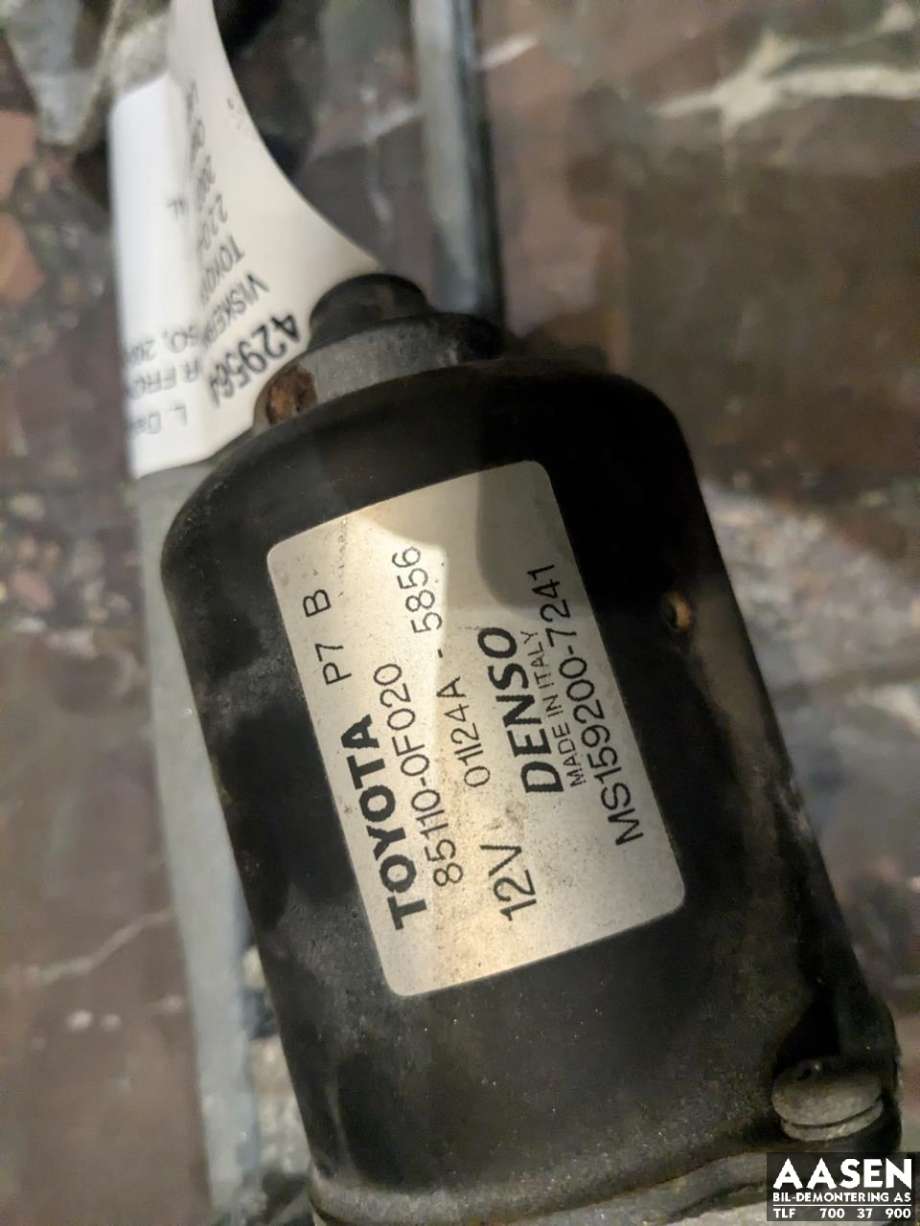 Viskermotor frontrute komplett m/overføring til Toyota Verso 2004-2009 (Type II) (851500F020|851100F020|851100F050)